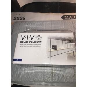 VIVO Steel Universal Full Motion Pole Mount Monitor Arm with Removable 75mm a...